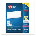 Avery Dennison Label, 60-Up, White, PK6000 5155